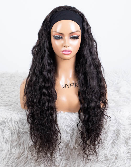 Clearance - Headband Wig Glueless No Lace Indian Hair - 22" Silky Size 1 - MHY-354