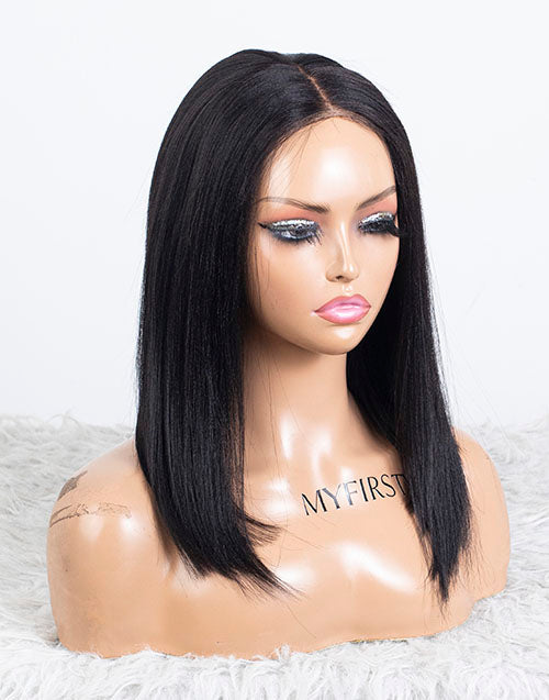 Clearance - 13x6" Indian Hair 160% Density - 14" Yaki Size 1 - MTY-4740