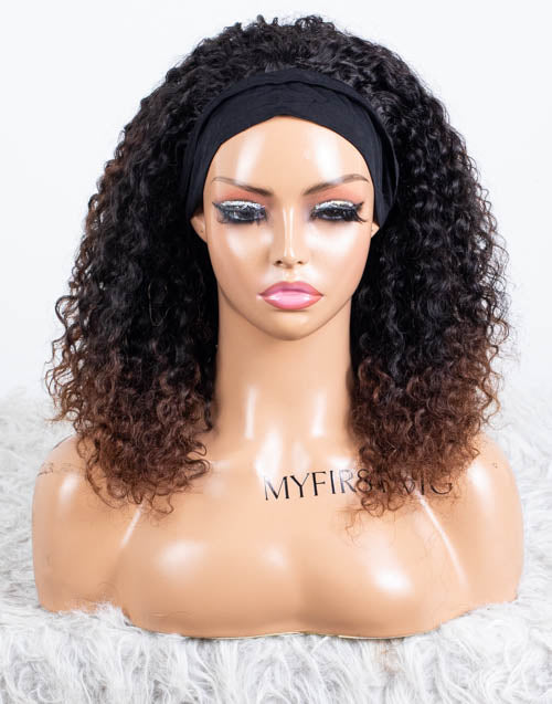 Ausverkauf - Stirnbandperücke ohne Kleber, keine Spitze, indisches Haar, 12 Zoll, seidig, Größe 1 - MHY-246