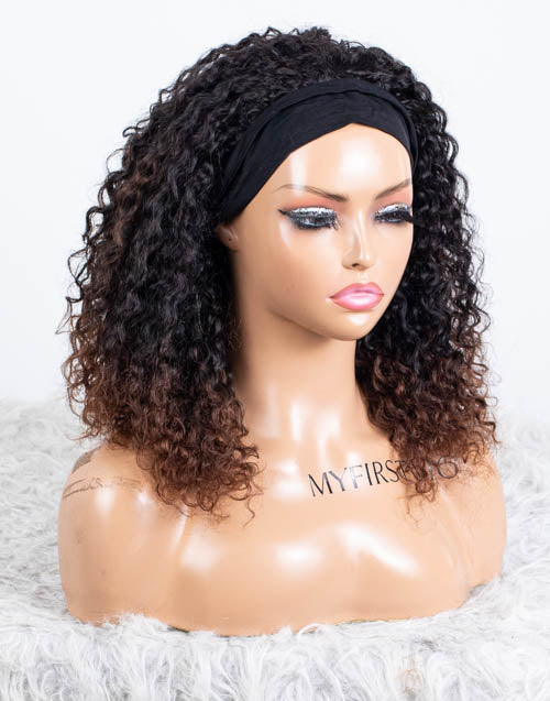 Ausverkauf - Stirnbandperücke ohne Kleber, keine Spitze, indisches Haar, 12 Zoll, seidig, Größe 1 - MHY-246