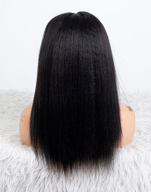 Clearance - 5x5" Closure Wig Indian Hair - 14" Yaki Size 1 - MT-3749