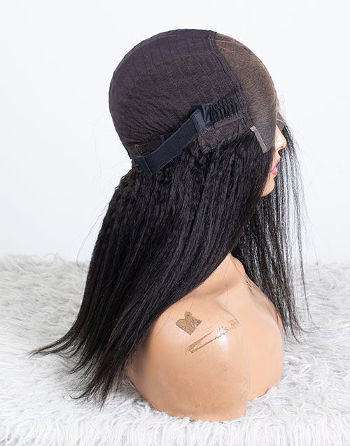 Clearance - 5x5" Closure Wig Indian Hair - 14" Yaki Size 1 - MT-3749
