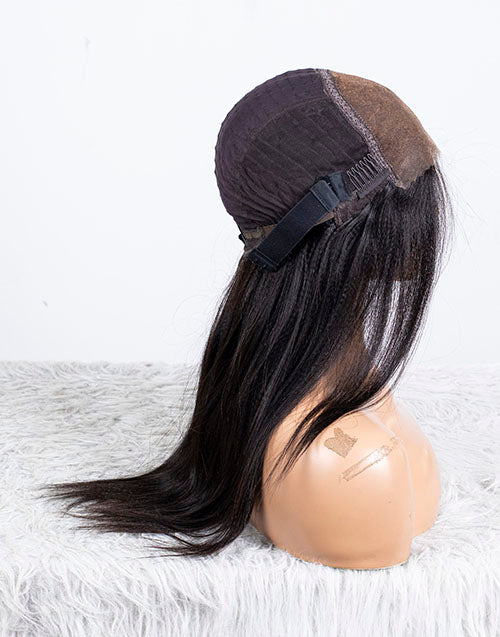 Clearance - 5x5" Closure Wig Indian Hair - 14" Silky Size Average - MTY-3737