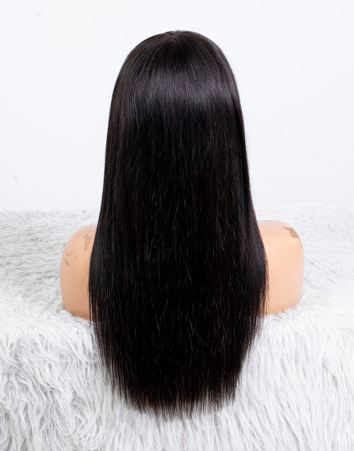 Clearance - 5x5" Closure Wig Indian Hair - 16" Silky Size Average - MTY-3718