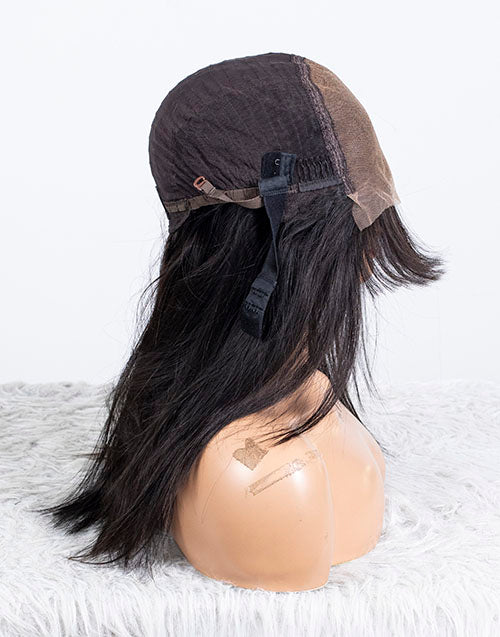 Clearance - 5x5" Closure Wig Indian Hair - 16" Silky Size Average - MTY-3718