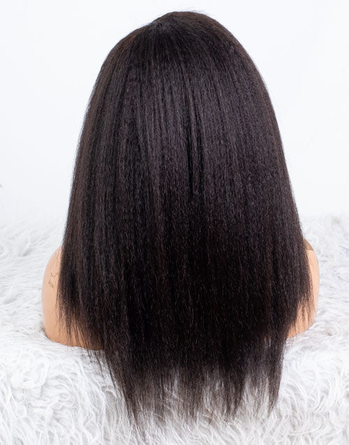 Clearance - 13x6" Malaysian Hair 180% Density - 14" Kinky Size 2 - MTY-4452