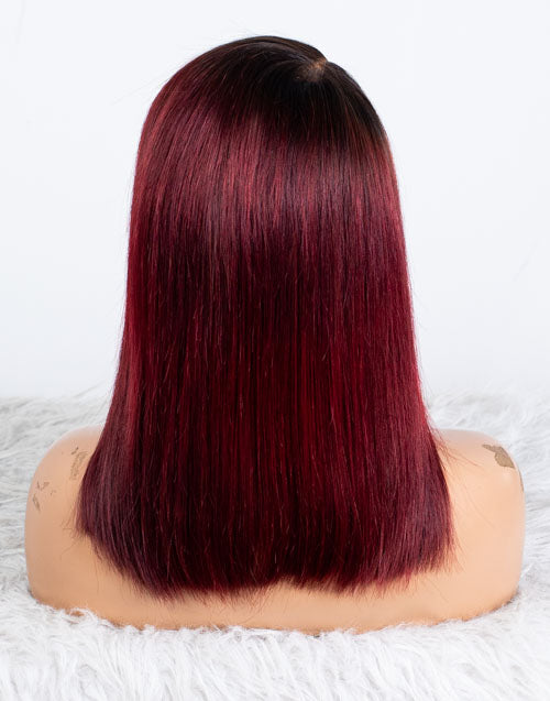 Clearance - 5x7" Closure Wig Indian Hair 160% Density - 12" Silky Size Average - MTY-3685