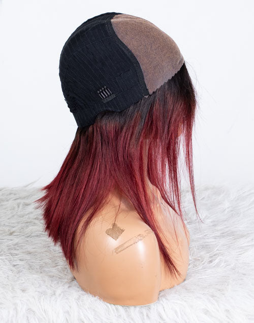 Clearance - 5x7" Closure Wig Indian Hair 160% Density - 12" Silky Size Average - MTY-3685