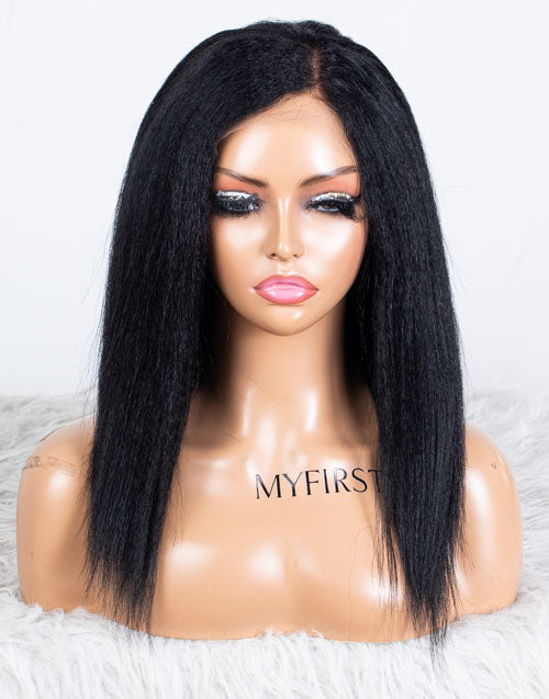 Clearance - 13x4.5" Lace Front Wig Malaysian Hair - 14" Kinky Size 1 - MTY-3705