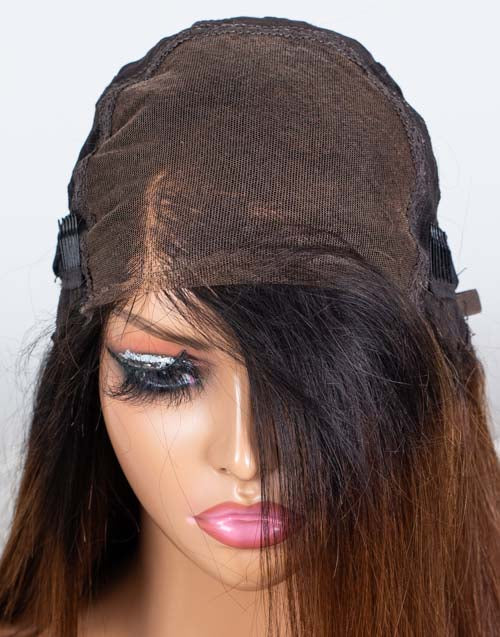 Clearance - 5x5" Closure Wig Indian Hair - 16" Silky Size 1 - MTY-3683