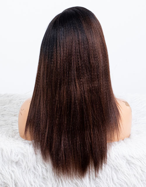 Clearance - 5x5" Closure Wig Indian Hair - 14" Yaki Size Average - MT-3489