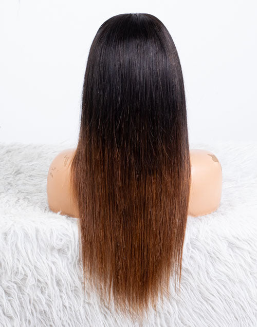 Clearance - 5x7" Closure Wig Indian Hair 160% Density - 18" Silky Size Average - MT-3491