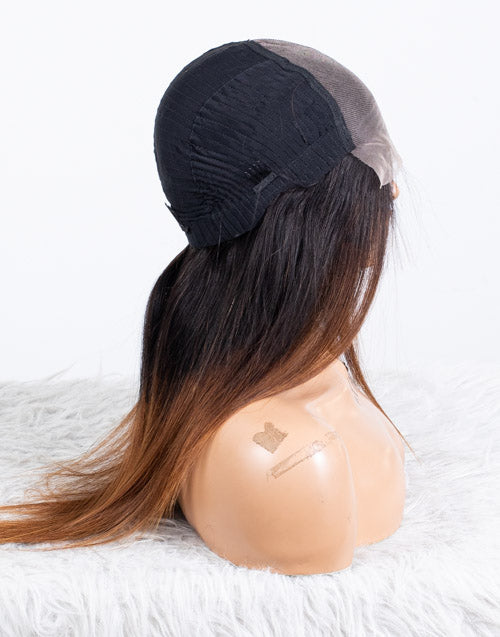 Clearance - 5x7" Closure Wig Indian Hair 160% Density - 18" Silky Size Average - MT-3491