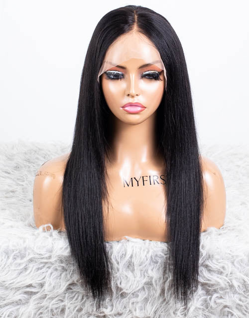 Clearance - 10x6" Closure Wig Indian Hair - 18" Yaki Size 1 - MTY-4482