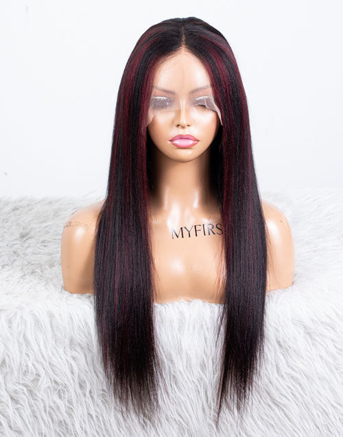 Clearance - 13x6" Lace Front Wig Indian Hair - 20" Yaki Size 1 - MTY-3653