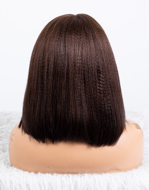 Clearance - 13x6" Lace Front Wig Indian Hair 160% Density - 12" Yaki Size 1 - MT-3490