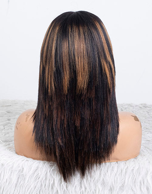 Clearance - 13x6" Indian Hair 160% Density - 16" Yaki Size 1 - MT-3767