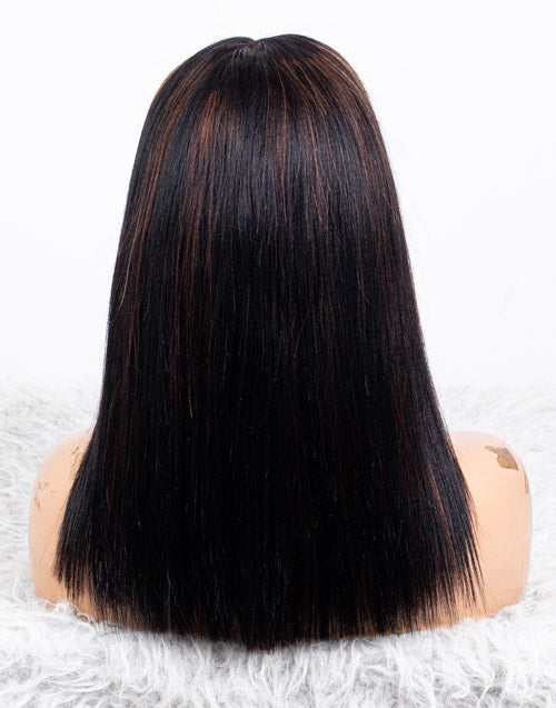 Clearance - 10x6" Closure Wig Malaysian Hair - 14" Yaki Size 1 - MTY-4489