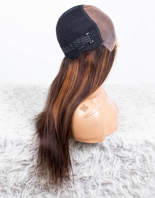 Clearance - 7x5" Closure Wig Indian Hair 180% Density - 18" Silky Size Average - MTY-4485