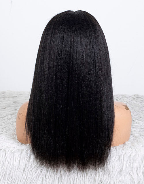 Clearance - 5x5" Closure Wig Indian Hair - 14" Kinky Size Average - MT-3753