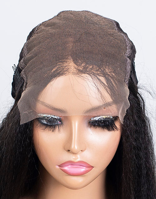 Clearance - 5x5" Closure Wig Indian Hair - 14" Kinky Size Average - MT-3753