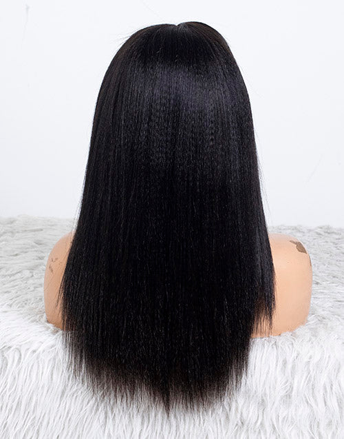 Clearance - 5x5" Closure Wig Indian Hair - 14" Yaki Size Average - MTY-4824