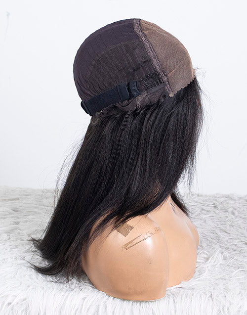 Clearance - 5x5" Closure Wig Indian Hair - 14" Yaki Size Average - MTY-4824