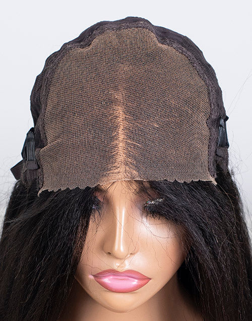 Clearance - 5x5" Closure Wig Indian Hair - 14" Yaki Size Average - MTY-4824