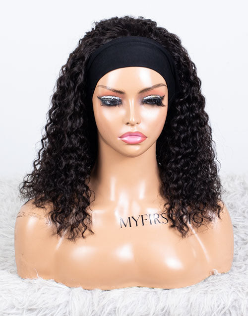 Clearance - Headband Wig Glueless No Lace Indian Hair - 14" Water Wave Size 1 - MHY-756