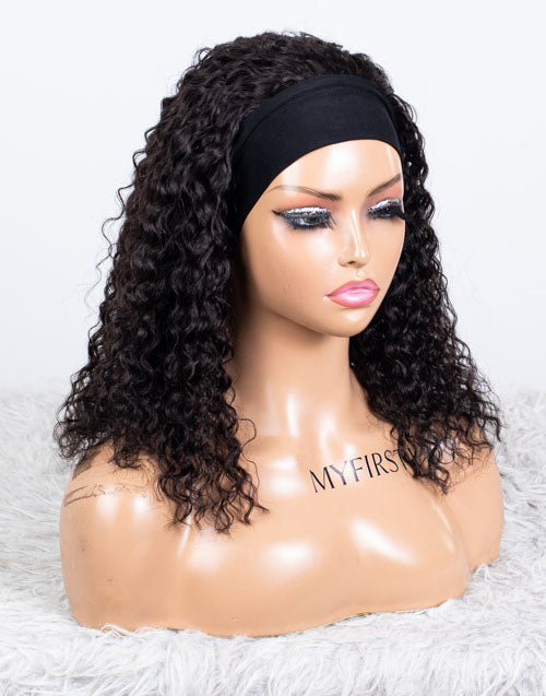 Clearance - Headband Wig Glueless No Lace Indian Hair - 14" Water Wave Size 1 - MHY-756