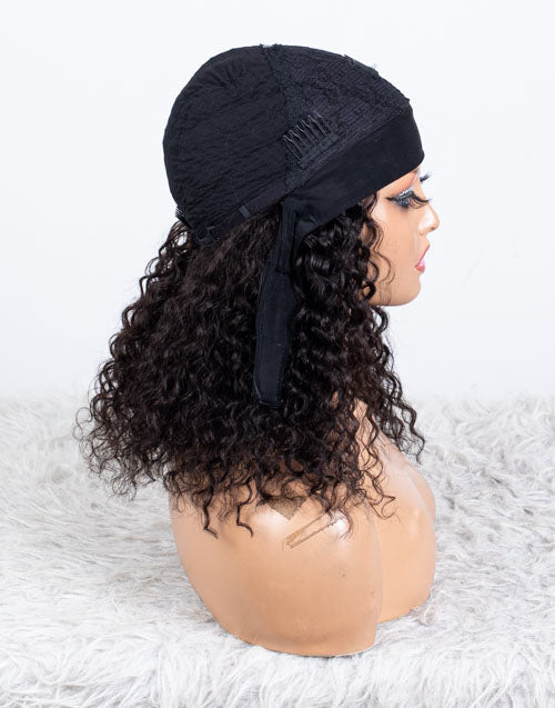 Clearance - Headband Wig Glueless No Lace Indian Hair - 14" Water Wave Size 1 - MHY-756