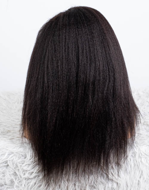 Clearance - 13x4.5" Malaysian Hair 180% Density - 16" Kinky Straight Size 1 - MTY-4171