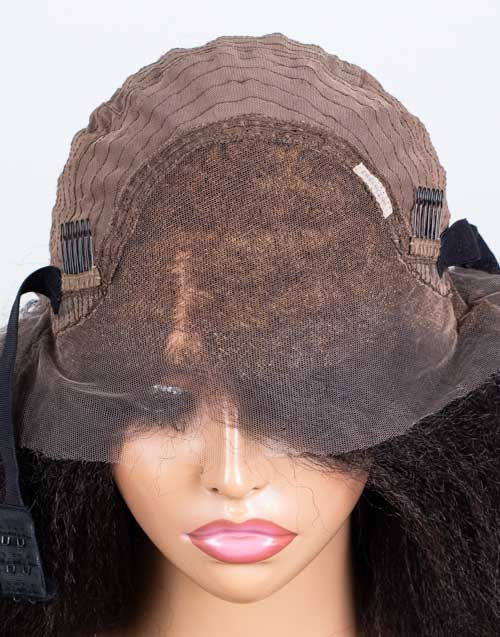 Clearance - 13x4.5" Malaysian Hair 180% Density - 16" Kinky Straight Size 1 - MTY-4171