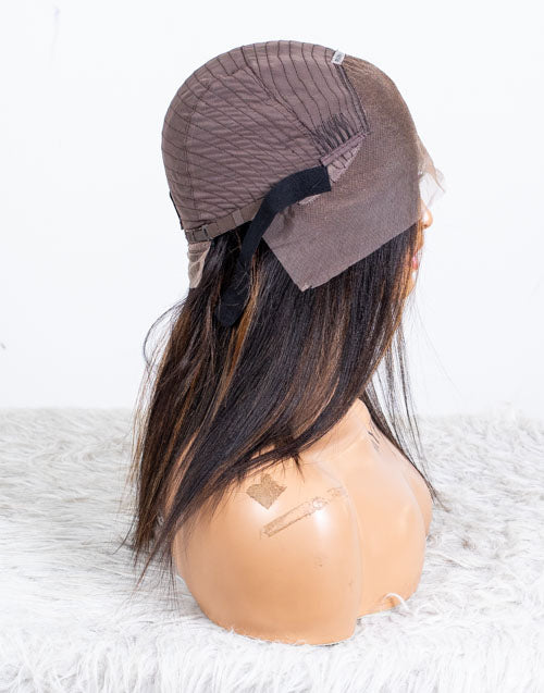 Clearance - 13x4" Lace Front Wig Indian Hair - 12" Yaki Size 1 - MTY-3532