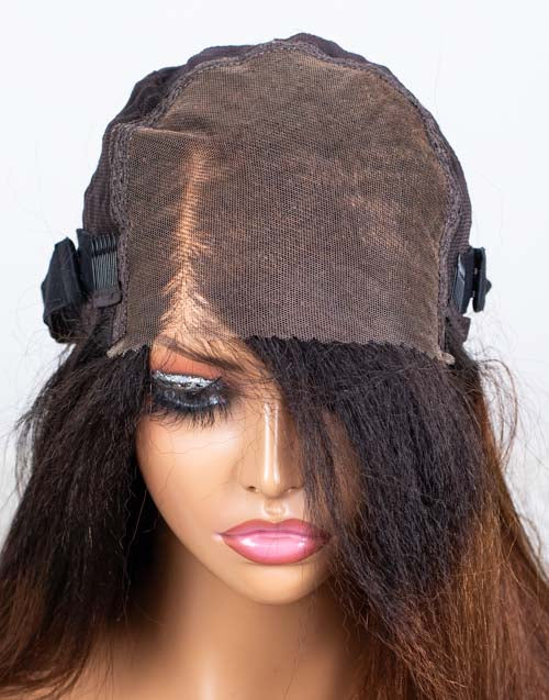 Clearance - 5x5" Closure Wig Indian Hair - 16" Yaki Size Average - MTY-3536