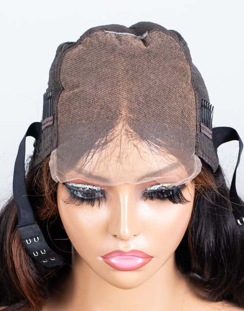 Clearance - 5x5" Closure Wig Indian Hair - 16" Silky Size Average - MT-3552