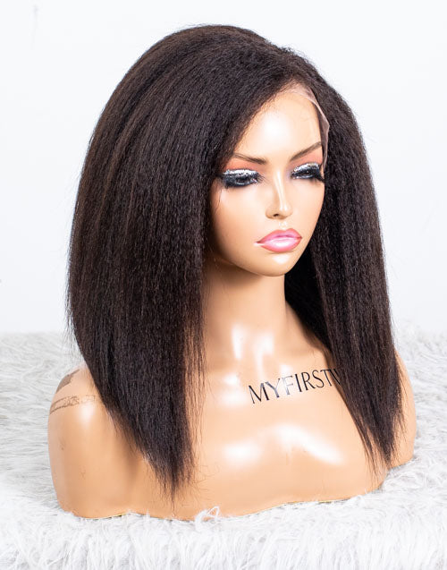 Clearance - 13x4.5" Lace Front Wig Malaysian Hair - 14" Kinky Size 1 - MTY-3535