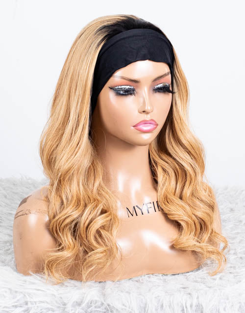 Clearance - Headband Wig  Indian Hair - 18" Wavy  Size 2- MHY-514