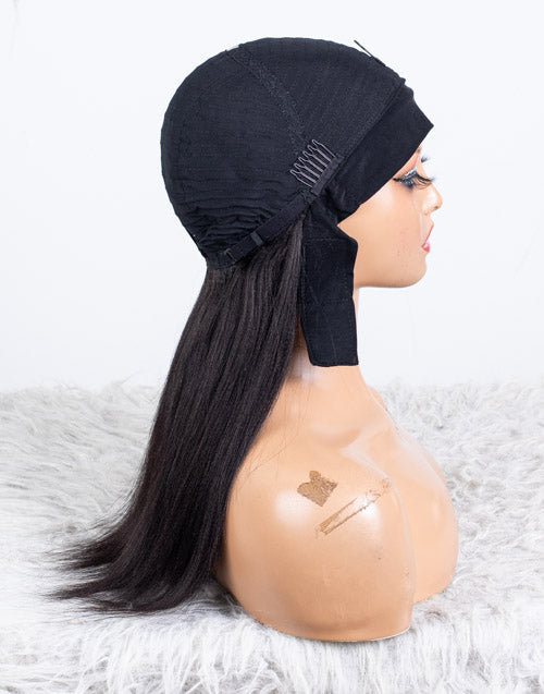 Clearance - Headband Wig  Indian Hair - 16" Yaki Size 2- MHY-510