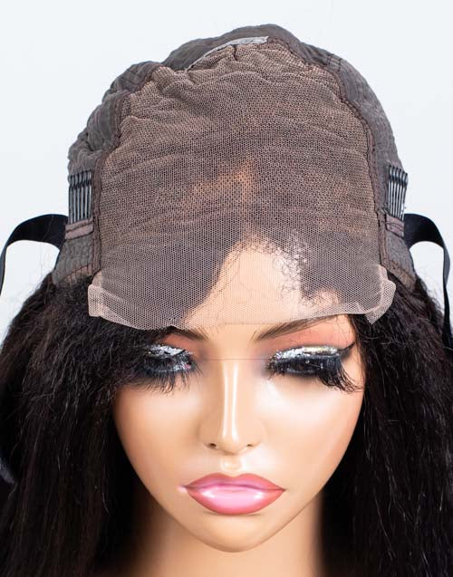 Clearance - 5x5" Closure Wig Indian Hair - 16" Kinky Straight Size Average - MT-3471