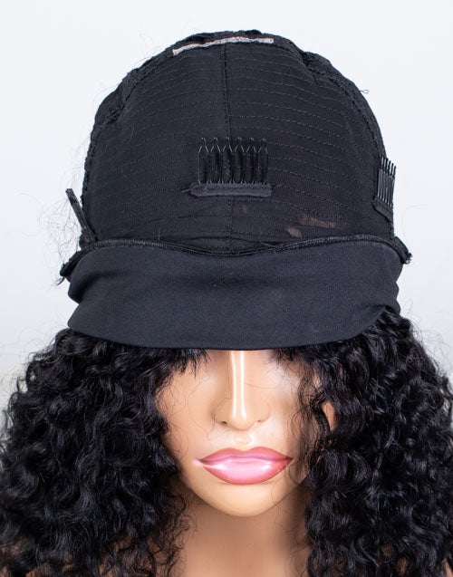 Clearance - Headband Wig  Indian Hair - 16" Curly  Average Size- MH-814