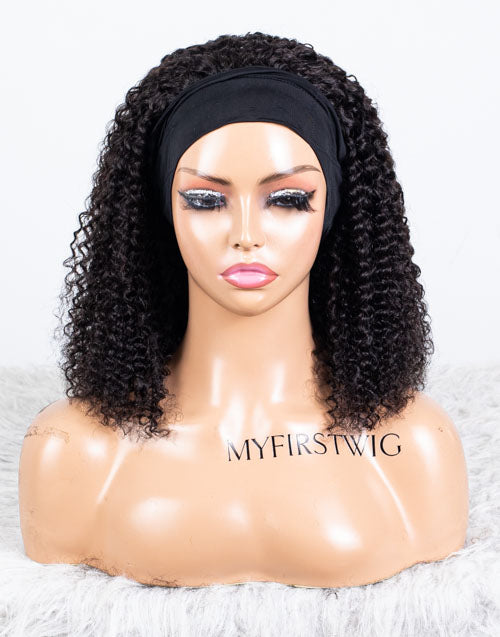 Clearance - Headband Wig  Indian Hair - 12" Curly Size 1- MHY-511
