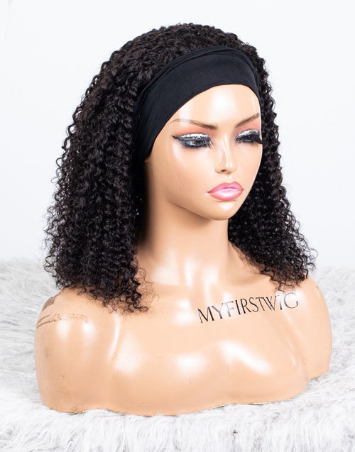 Clearance - Headband Wig  Indian Hair - 12" Curly Size 1- MHY-511