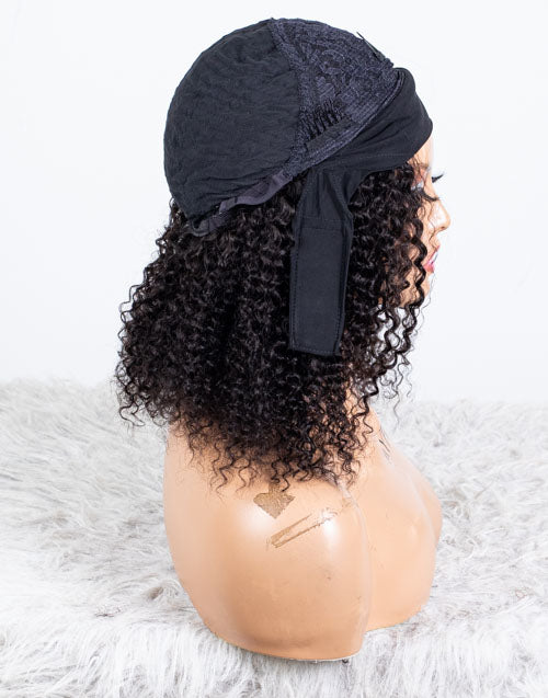 Clearance - Headband Wig  Indian Hair - 12" Curly Size 1- MHY-511