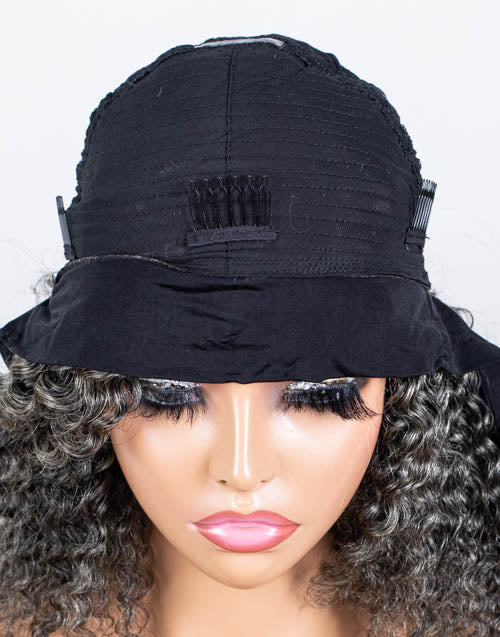 Clearance - Headband Wig  Indian Hair - 14" Curly  Size  1 - MH-813
