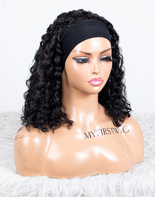 Clearance - Headband Wig  Indian Hair - 14" Curly Size 1- MHY-677