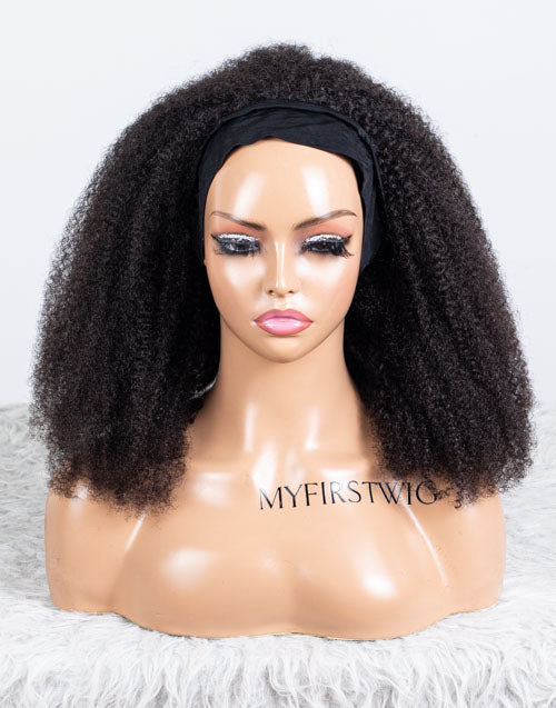 Clearance - Headband Wig  Malaysian Hair - 16" Curly Size 1 - MHY-681