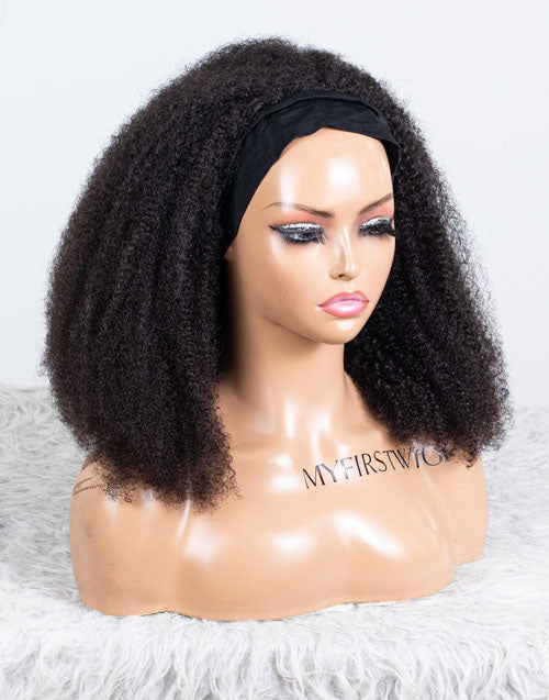 Clearance - Headband Wig  Malaysian Hair - 16" Curly Size 1 - MHY-681