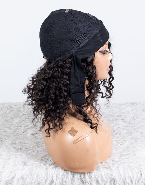 Clearance - Headband Wig  Indian Hair - 14" Curly Size 1- MHY-678
