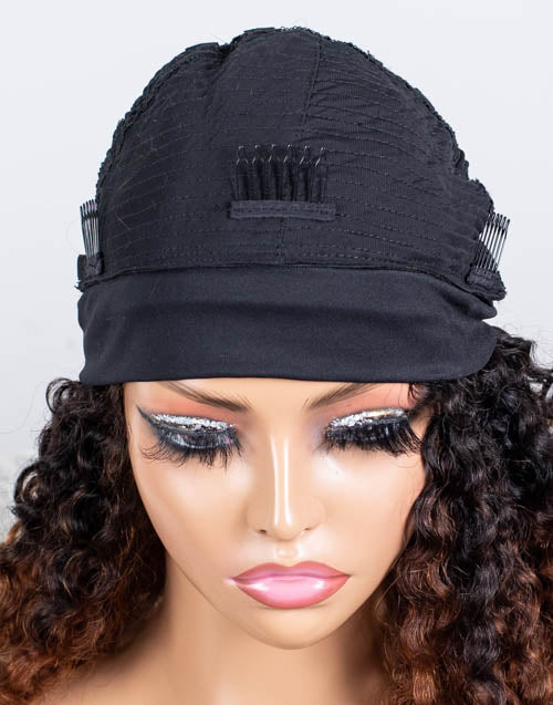 Clearance - Headband Wig  Indian Hair - 18" Curly  Average  Size- MHY-669